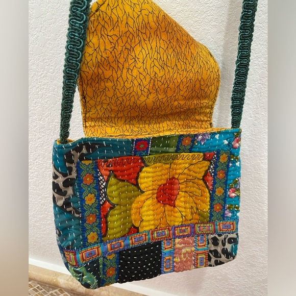 BOHO very unique patchwork handmade crossbody bag NWOT - Picture 3 of 8